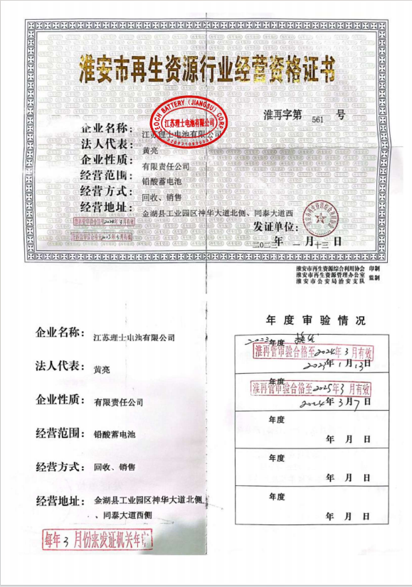 再生资源许可证